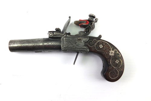  Flintlock Muff Pistol by Durs, Fine. Ref 9176