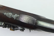Load image into Gallery viewer, Rifled Flintlock Artillery Officers Pistols by Thomas Styan of Manchester, very fine pair. SN X3025
