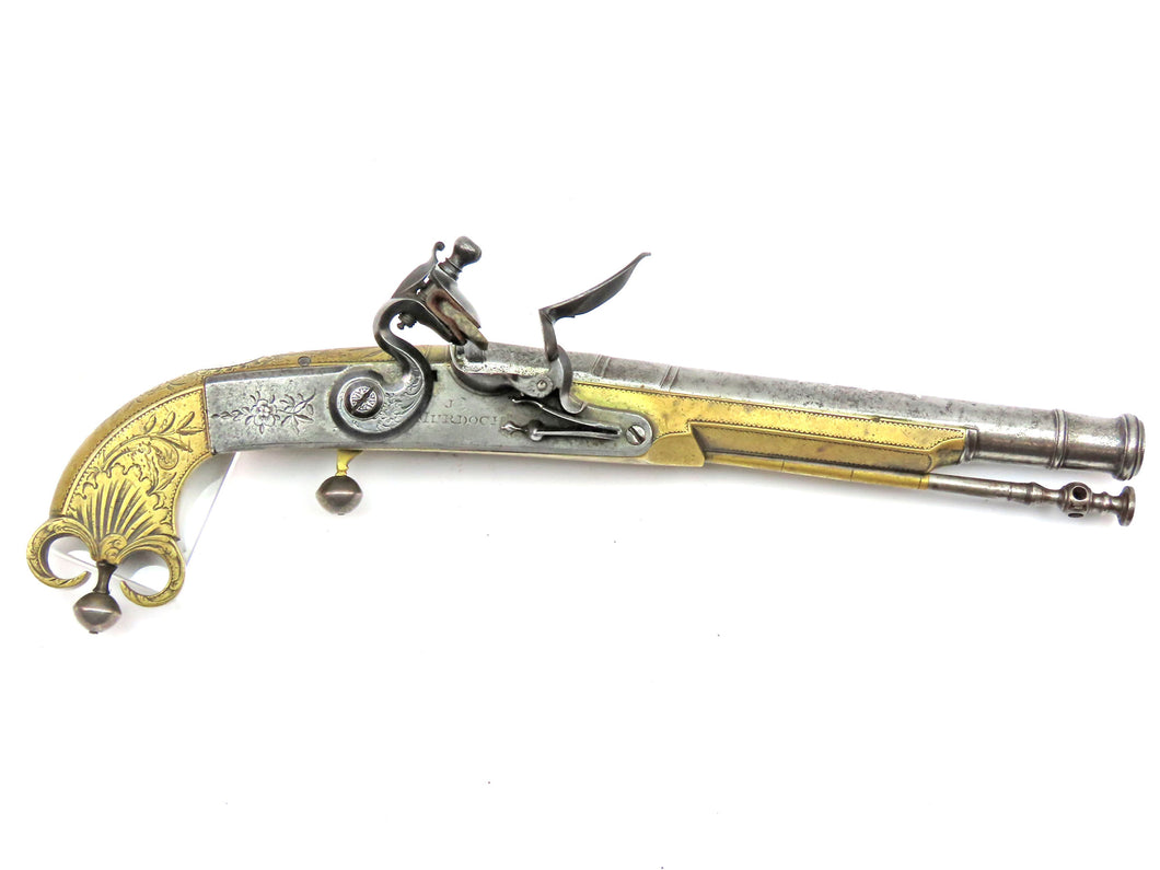 Scottish Flintlock Dress Pistol by John Murdoch, Fine. Ref X3274