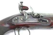 Load image into Gallery viewer, Flintlock Travelling Pistols by J. Thompson, Very Fine Pair. SN 9060
