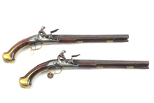 Load image into Gallery viewer, Rare Brace of Earl of Hertford Holster Flintlock Holster Pistols by Pickfatt. SN X3022
