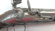 Load image into Gallery viewer, Silver Mounted Flintlock Holster Pistols with Original Holsters by Dyer. Ref 9283
