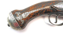 Load image into Gallery viewer, Silver Mounted Flintlock Holster Pistols with Original Holsters by Dyer. Ref 9283
