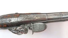 Load image into Gallery viewer, Silver Mounted Flintlock Holster Pistols with Original Holsters by Dyer. Ref 9283
