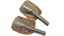 Load image into Gallery viewer, Silver Mounted Flintlock Holster Pistols with Original Holsters by Dyer. Ref 9283
