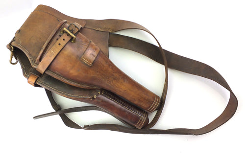 Pair of Light Dragoon Volunteer Leather Holsters. Ref 9156