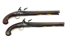 Load image into Gallery viewer, Officer’s or Coaching Flintlock Pistols by W. Parker, cased pair. SN 9096
