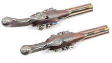 Load image into Gallery viewer, Double Barrelled Percussion Carriage Pistols by Wilkes, Very Fine Cased Pair. Ref X3309
