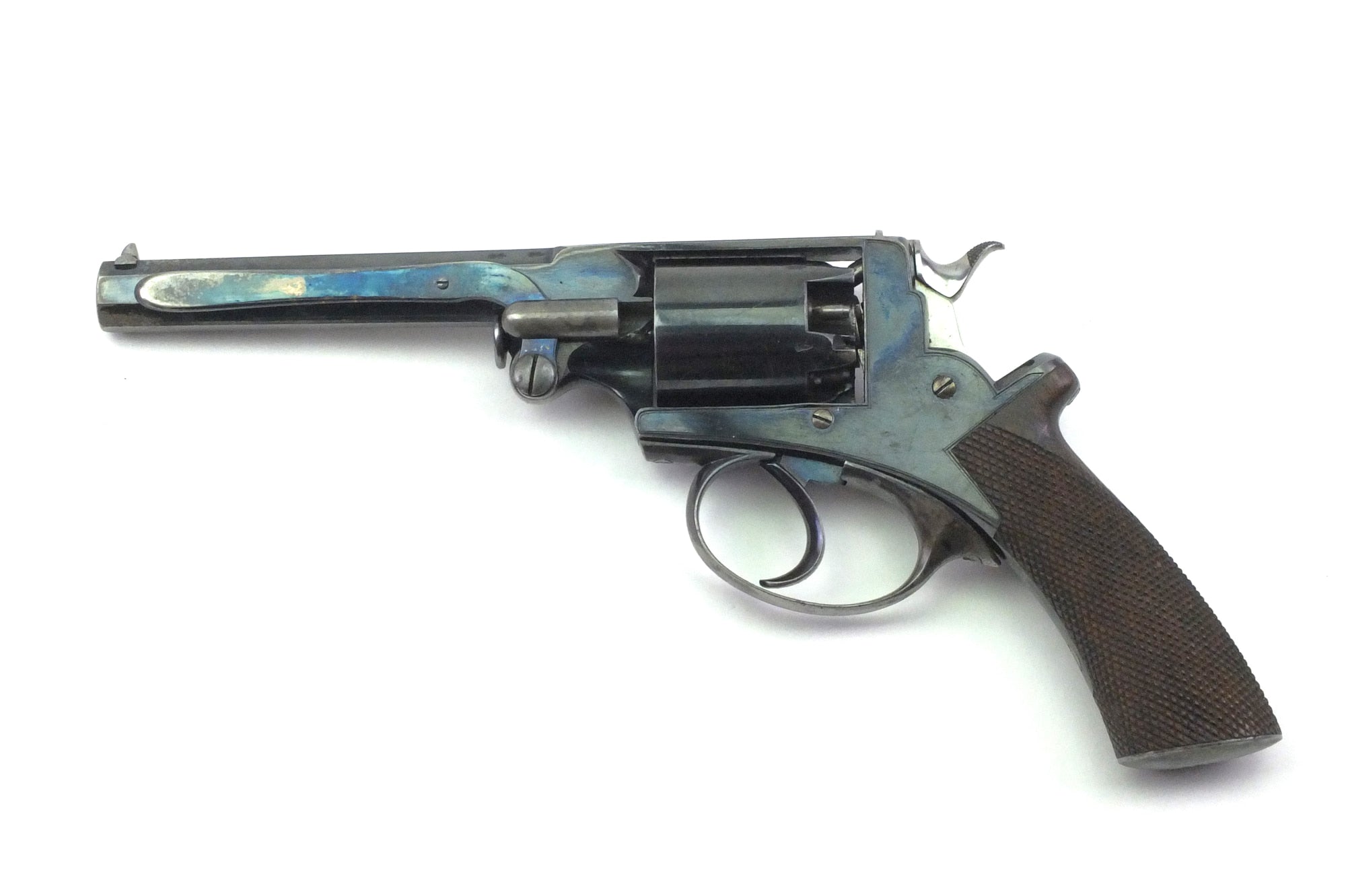 Adams Revolver Reproduction Beaumont Adams Percussion Revolver 54 Bore, very fine, cased. SN 9074 ...