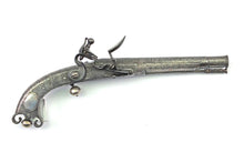 Load image into Gallery viewer, Scottish Steel Silver Scroll Butt Belt Flintlock Pistol by Alex Campbell of Doune. Ref X3268
