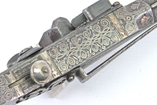 Load image into Gallery viewer, Scottish Steel Silver Scroll Butt Belt Flintlock Pistol by Alex Campbell of Doune. Ref X3268
