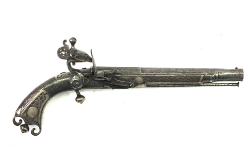 Scottish All Metal Flintlock Belt Pistol, Fine. SN X3245