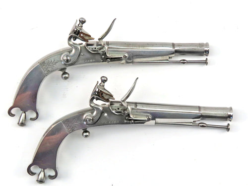 Pair Scottish Flintlock Dress Pistols. Ref X3271