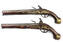 Load image into Gallery viewer, Rare Pair of Scottish 16 Bore Flintlock Holster Pistols in The English Manner. Ref X3286
