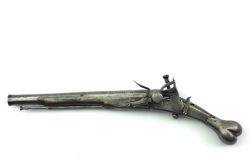 Scottish Heart Butt Dog Lock Flintlock Pistol. Ref X3282