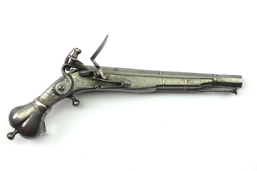 Scottish Heart Butt Flintlock Pistol by I.O. of Edzell, Fine. SN X3270