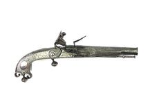 Load image into Gallery viewer, Scottish Steel &amp; Silver Scroll Butt Belt Flintlock Pistol by Thomas Murdoch of Doune. SN X3279
