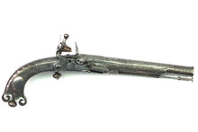 Load image into Gallery viewer, Scottish Steel &amp; Silver Scroll Butt Flintlock Pistol by Alex Campbell. Ref X3268
