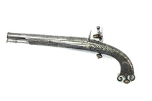 Load image into Gallery viewer, Scottish Steel &amp; Silver Scroll Butt Flintlock Pistol by Alex Campbell. Ref X3268
