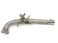 Load image into Gallery viewer, Scottish Steel &amp; Silver Scroll Butt Belt Flintlock Pistol by John Murdoch of Doune. Ref X3273
