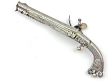 Load image into Gallery viewer, Scottish Steel &amp; Silver Scroll Butt Belt Flintlock Pistol by John Murdoch of Doune. Ref X3273
