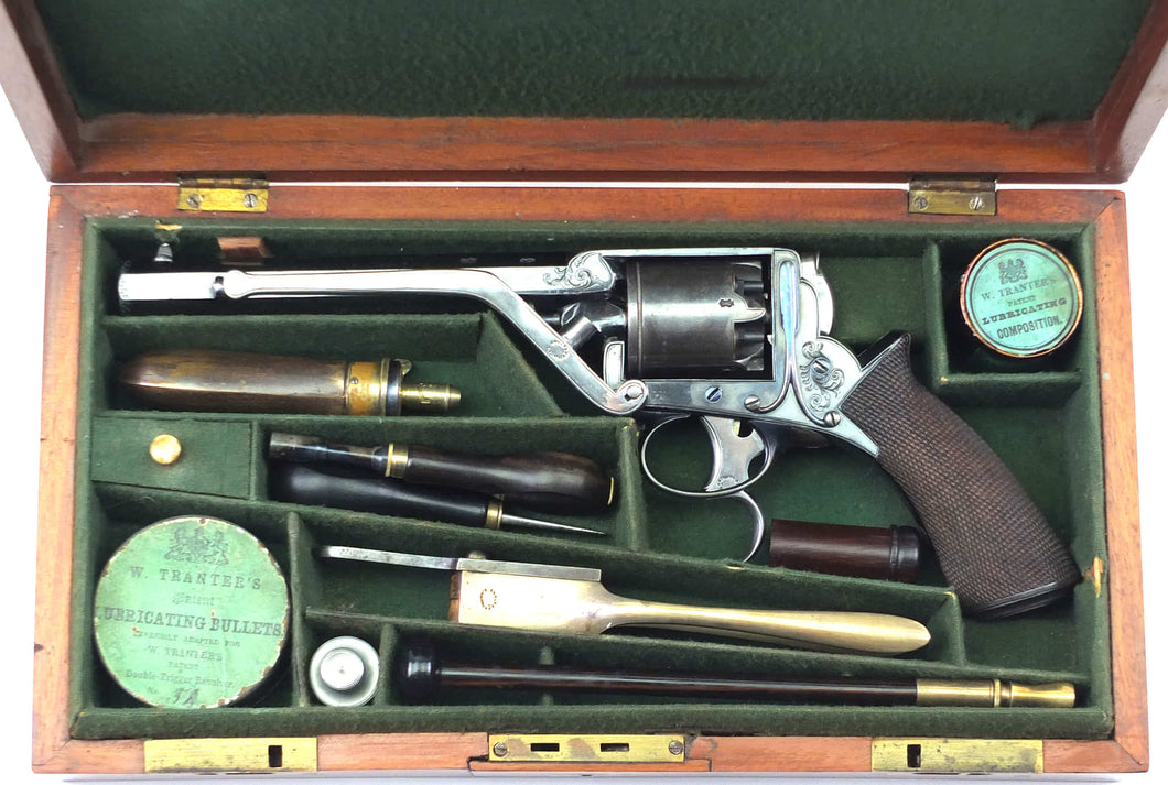 Second Model Tranter Revolver, 54 Bore, Cased. SN 9090
