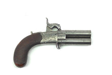 Load image into Gallery viewer, O/U Turnover Percussion Pocket Pistol, Fine. SN X3233
