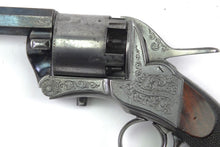 Load image into Gallery viewer, Cased Webley Long Spur 2nd Holster Model Percussion Revolver, Very Rare. SN X3221
