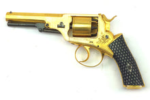 Load image into Gallery viewer, Gold Plated Webley Wedge Frame Double Action Pocket Revolver. Very Fine. SN X3227
