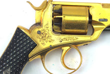 Load image into Gallery viewer, Gold Plated Webley Wedge Frame Double Action Pocket Revolver. Very Fine. SN X3227
