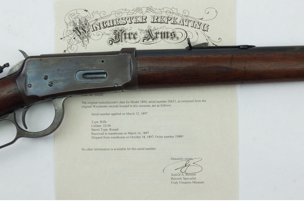 Winchester Rifle, 1894. SN X3030