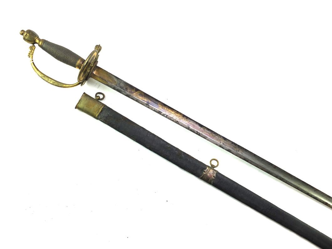1796 Blue & Gilt Infantry Officers Sword by Cooper & Craven. SN X1492