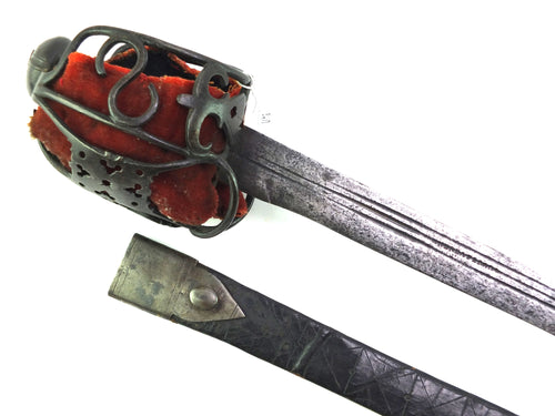 Scottish Basket Hilt Back Sword. SN 8477