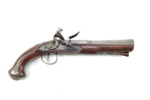Flintlock Blunderbuss Pistol by H W Mortimer, very rare. SN 8787