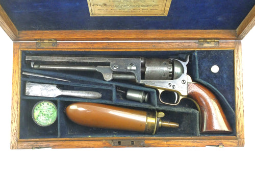 Colt London Hartford Navy Percussion Revolver, cased, very fine & rare. SN X2029