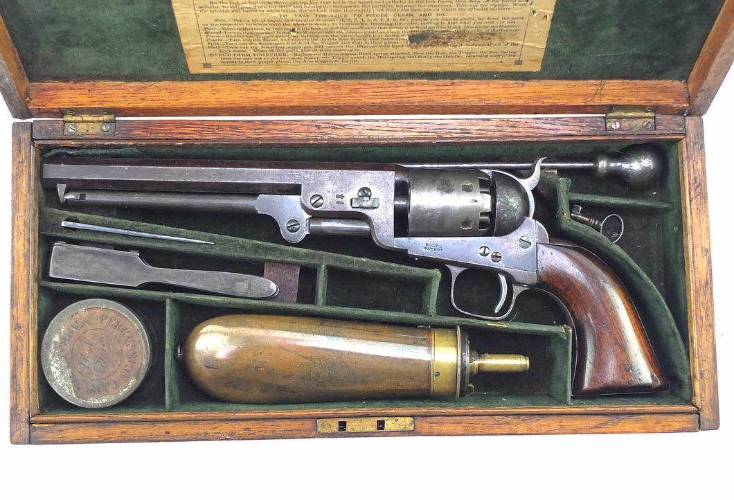 Colt London Navy Percussion Revolver, fine, cased. SN 8919