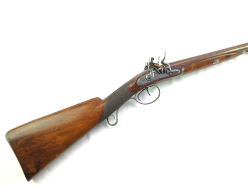 Double Barrelled Flintlock Sporting Gun by Joseph Bunney. SN 8526