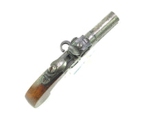 Load image into Gallery viewer, Double Barrelled Flintlock Tap Action Pocket Pistol. SN 7729
