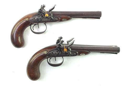 Flintlock Carriage Pistols by Wogdon, very fine pair. SN 8863