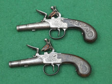 Load image into Gallery viewer, Flintlock Duelling Pistols by Twigg with a Pair of Companion Pocket Pistols. SN 8583

