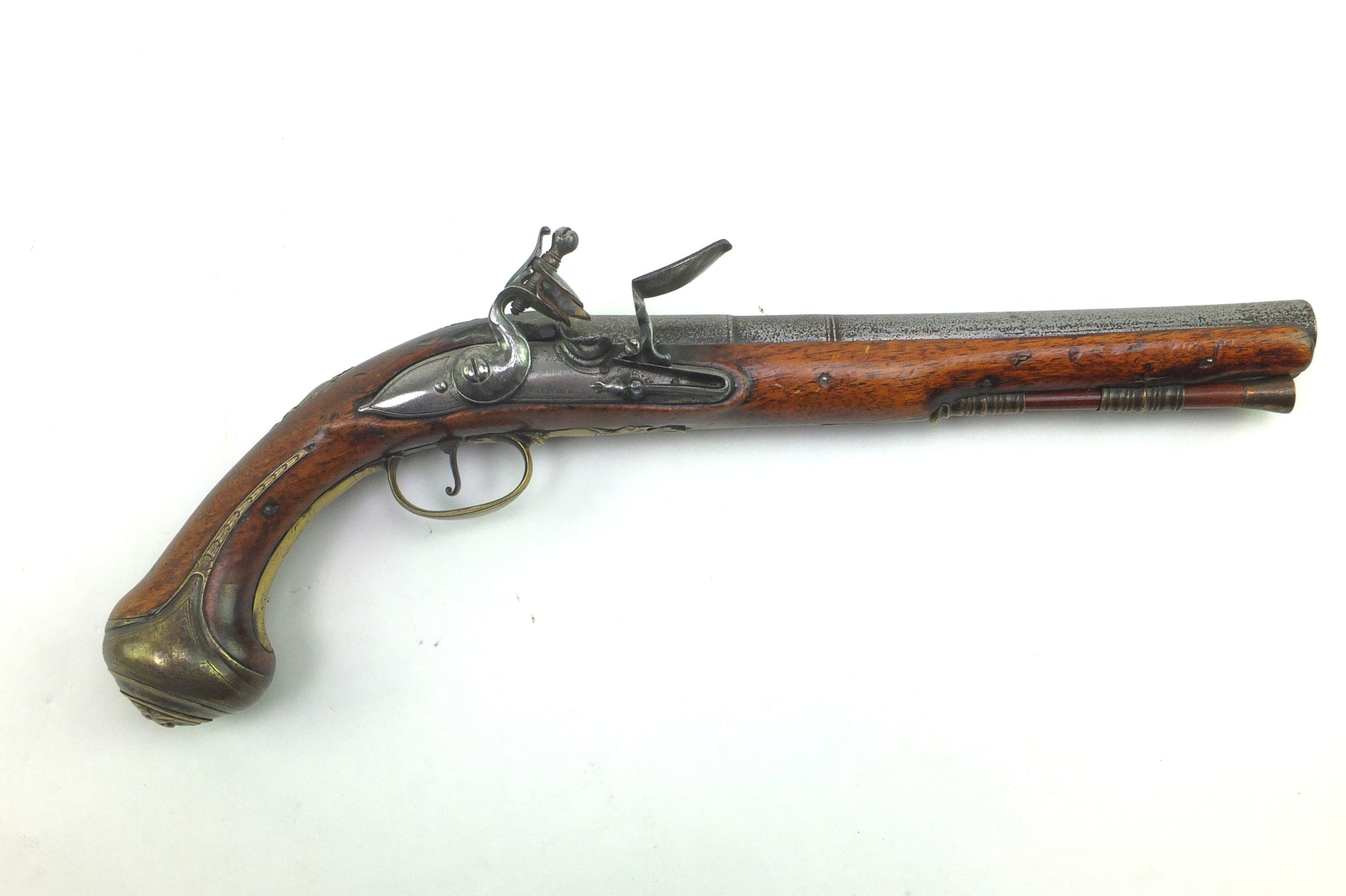 BRASS “BARBAR” of LONDON Antique Flintlock Pistol