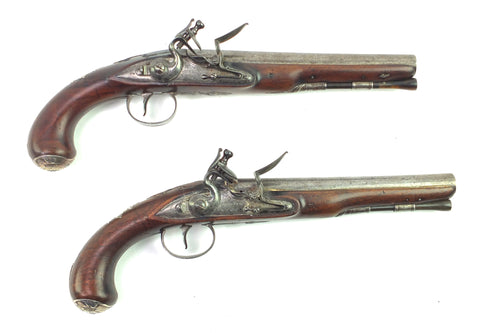 Flintlock Holster Pistols by Griffin and Tow, fine pair. SN X2017
