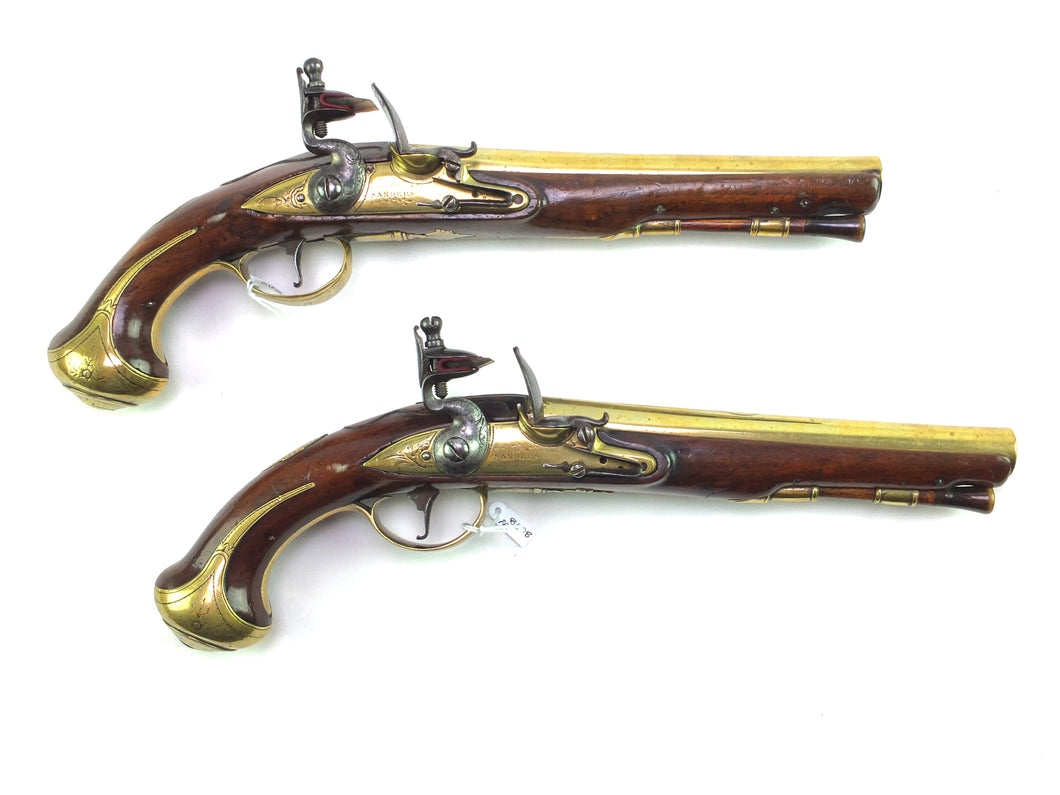 Flintlock Holster Pistols by Sanders. SN 8608