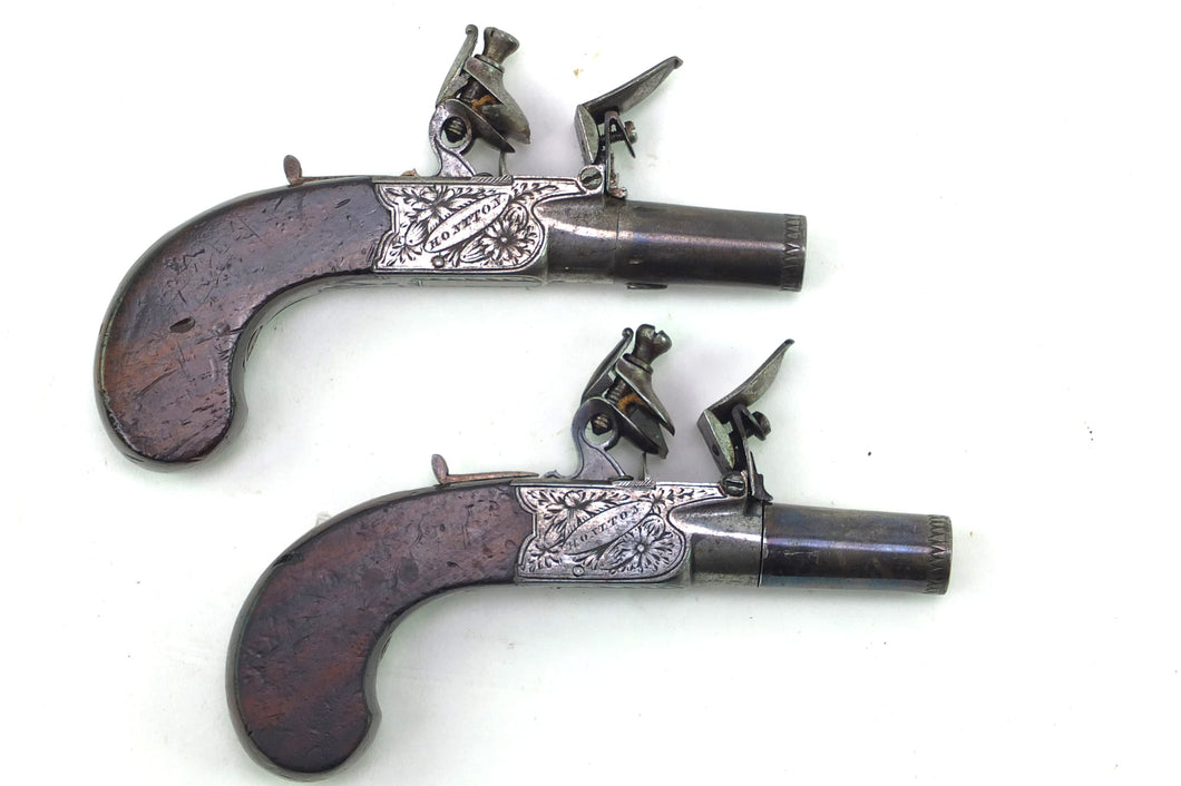 Flintlock Muff Pistols, fine pair. SN 8833