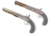 Load image into Gallery viewer, Pair of Flintlock Officers Duelling Pistols by Tomlinson. SN X1977
