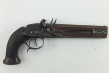 Load image into Gallery viewer, Over and Under Flintlock Officers Pistol with Shoulder Stock by Tatham and Egg inscribed to Brigadier Sir Denis Pack, cased, very rare. SN 8788
