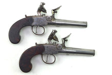 Load image into Gallery viewer, Superimposed Load Tap Action Flintlock Pistols by Nicholson, very rare pair. SN 8945

