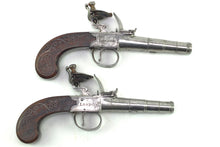 Load image into Gallery viewer, Flintlock Pocket Pistols by Archer, very crisp pair. SN 8939
