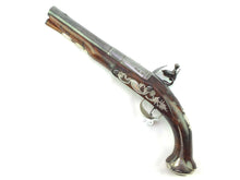 Load image into Gallery viewer, Flintlock Silver Mounted Holster Pistol by Barbar. SN 8693
