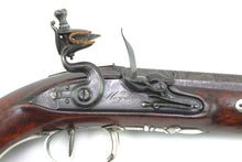 Load image into Gallery viewer, Flintlock Transitional Duelling pistol by Wogdon, Silver Mounted, very rare. SN 8829
